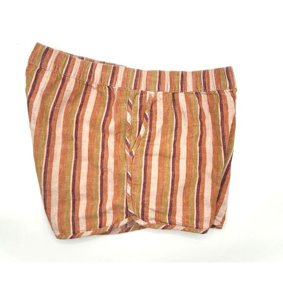 Madewell Linen/Cotton Rainbow Stripe Jogger Retro Shorts Womens size Extra Small - Picture 5 of 9
